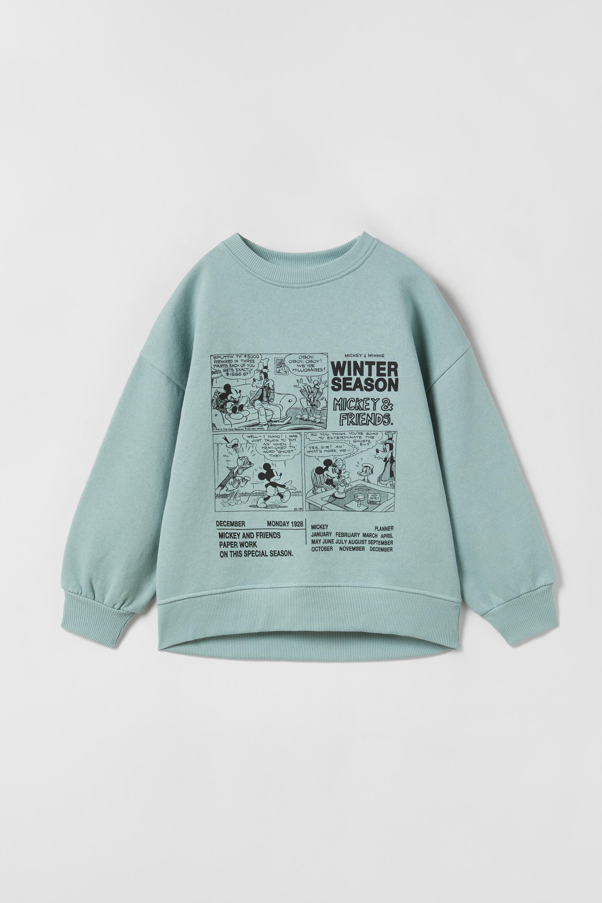 Zara disney mickey mouse sweatshirt hotsell